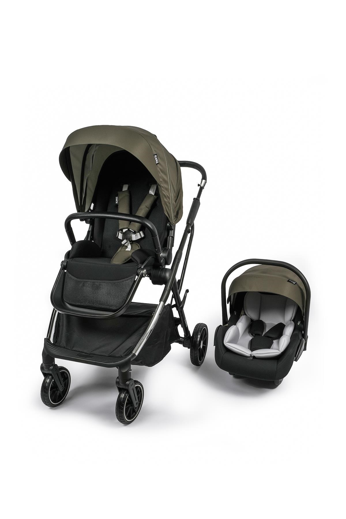 KANZ Thunder Kolay Katlanabilen Travel Sistem Bebek Arabası Pinegreen