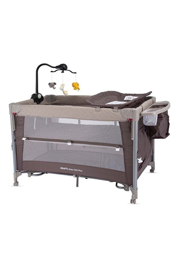 Kraft Baby Easy Fold PLUS Anne Yanı Oyun Parkı 70x110 cm Bej