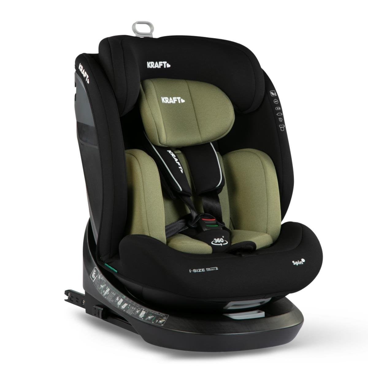 Kraft Baby Spin i-size (40-150 cm) 0-36 Kg Oto Koltuğu Green