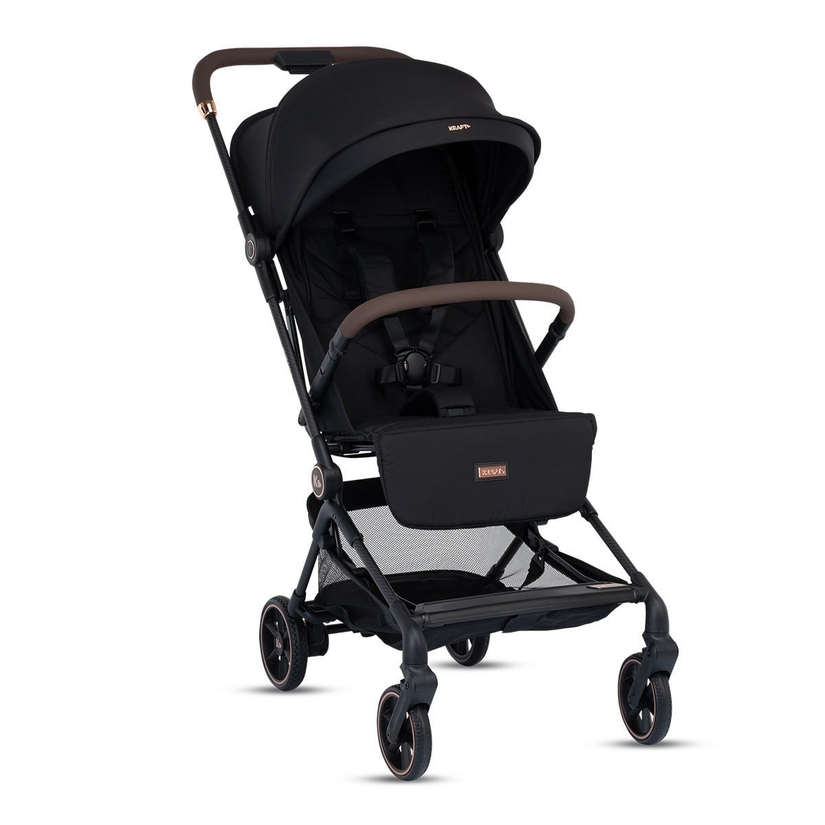 Kraft Carbon Bebek Arabası Kabin Boy Black Gold