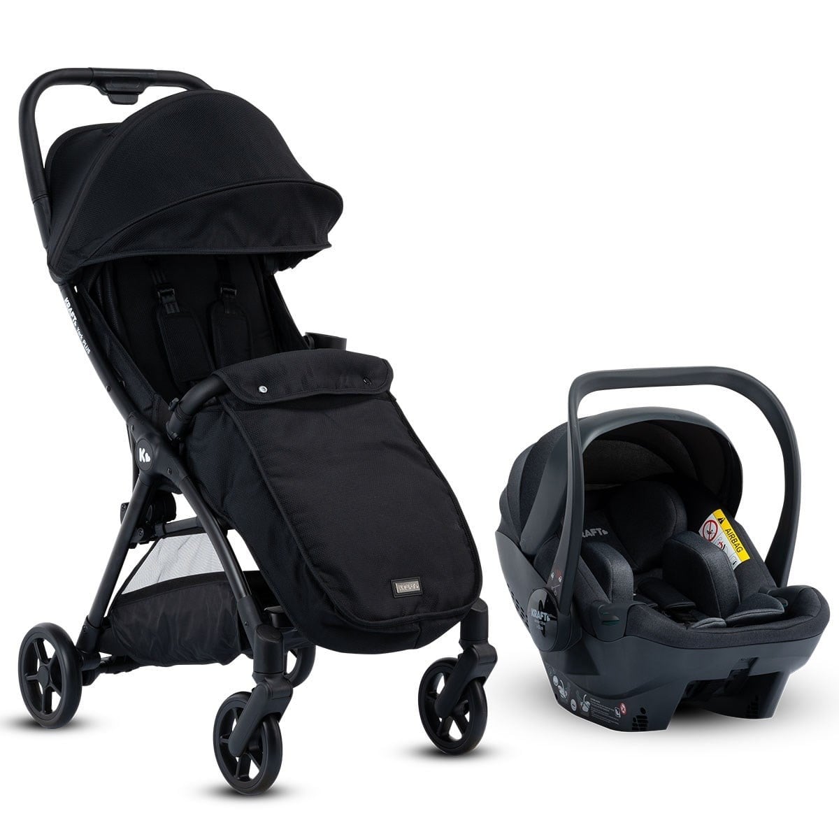 Kraft York Plus Travel Sistem Bebek Arabası Black