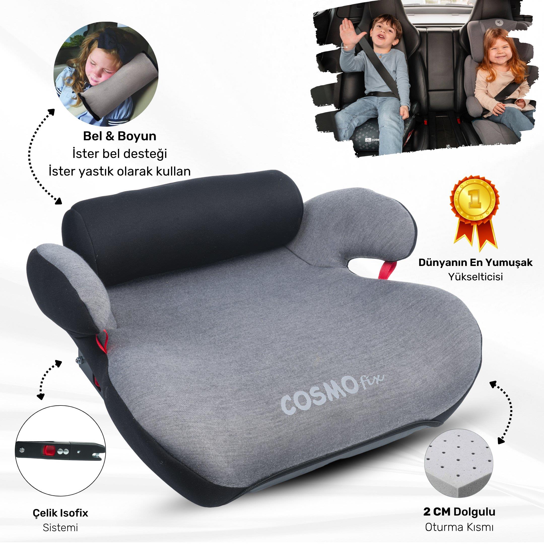 Lorelli Cosmo Fix New Isofix Oto Koltuğu Yükseltici - Gri
