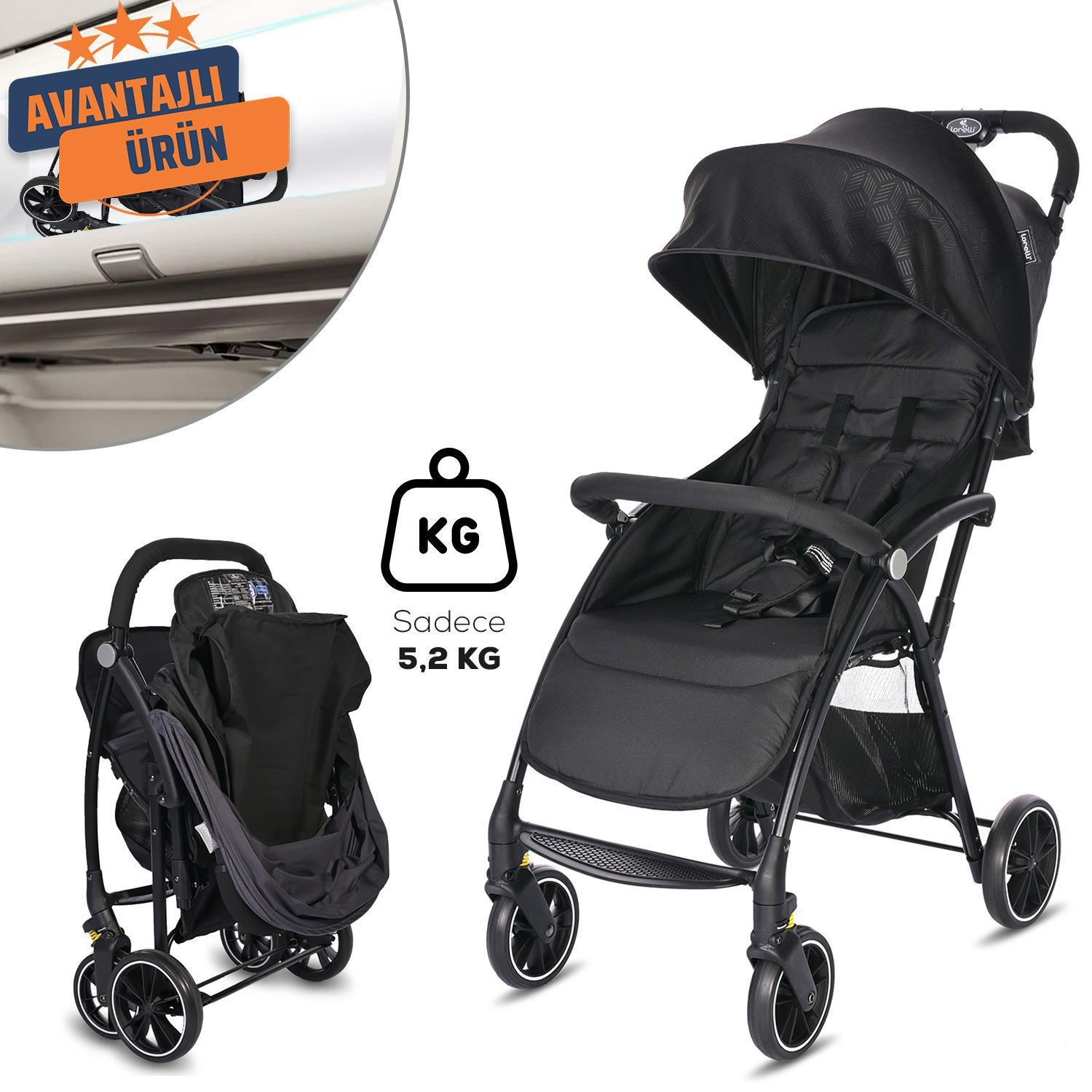 Lorelli Fresh Kabin Boy Bebek Arabası - Black Jasper