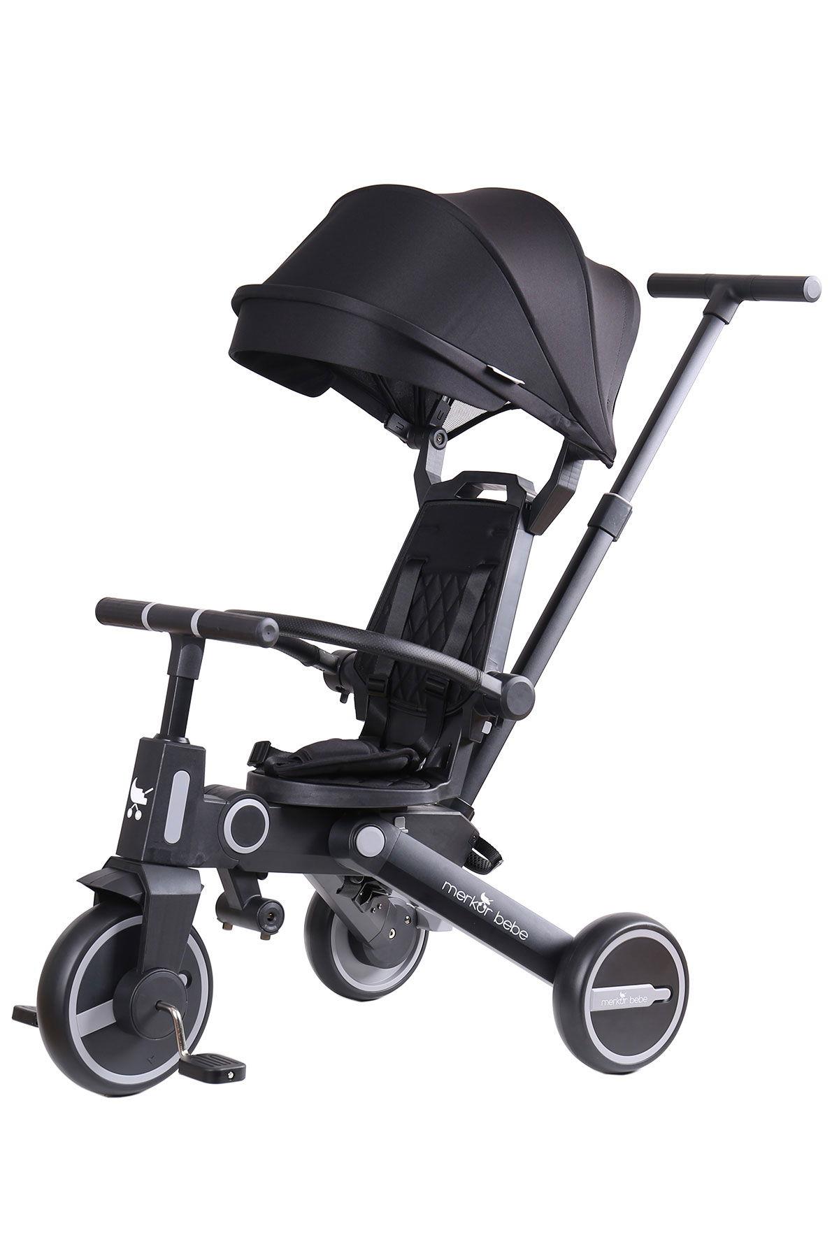 Merkür Bebe Falky Üç Tekerlekli Bebek ve Çocuk Bisikleti Siyah