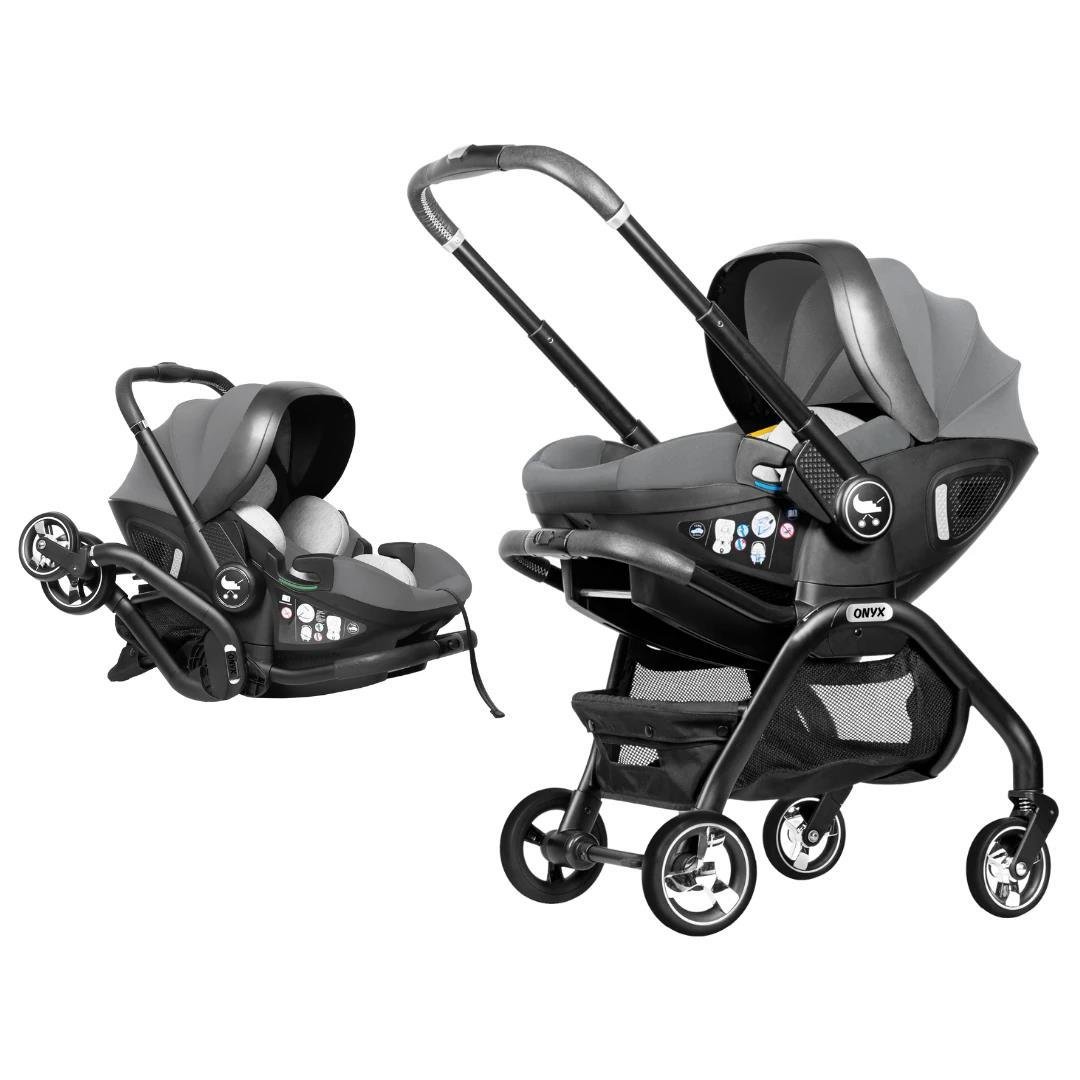 Merkür Bebe Onyx 2'si 1 Arada Oto Koltuğu Bebek Arabası Gri