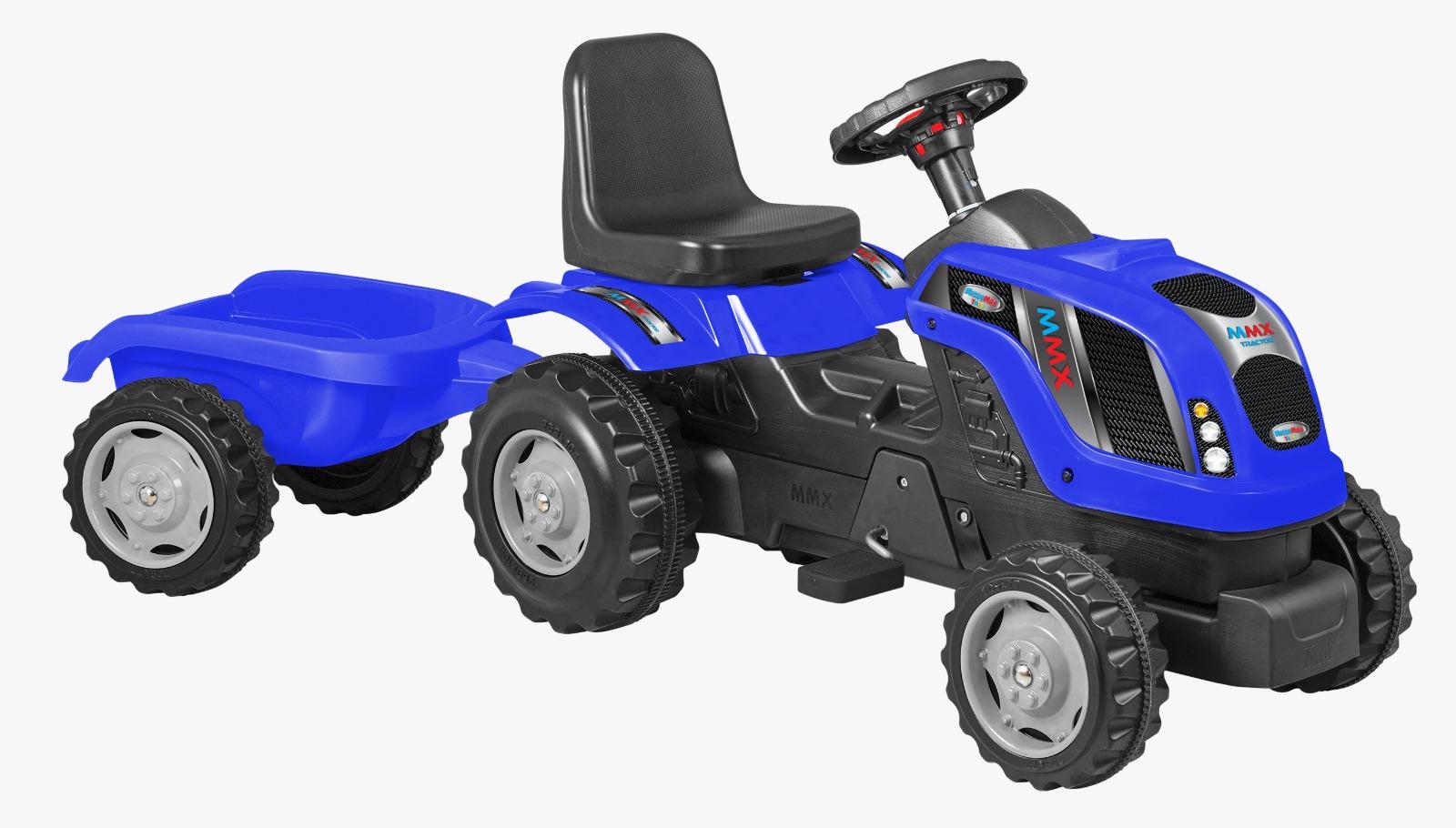 Micromax Unisex Çocuk Römorklu Pedallı Traktör Mmx Mavi