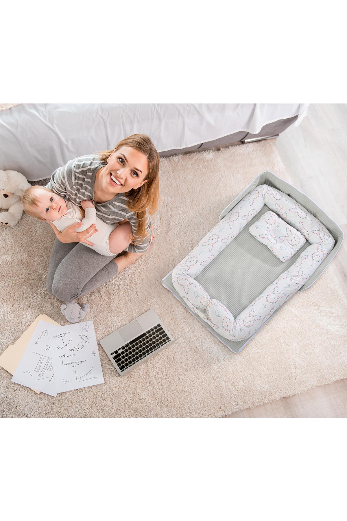 Moje Çantalı Bebek Yatağı 50*80 Kahve