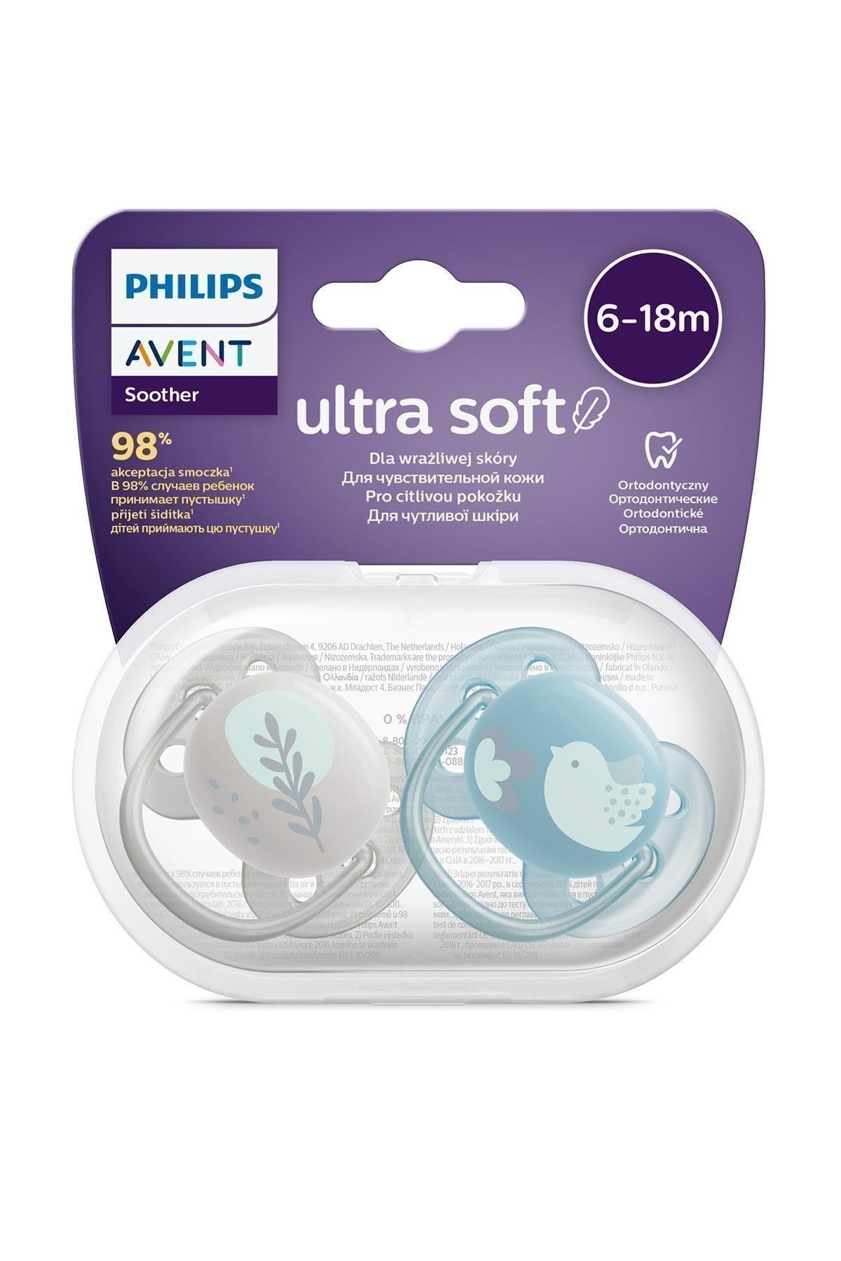 Philips Avent Ultra Soft Emzik 6-18 Ay 2'li Erkek Scf091/15