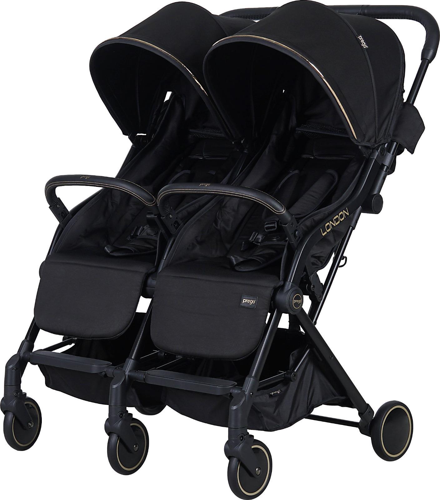 Prego London İkiz Bebek Arabası 2236 Siyah