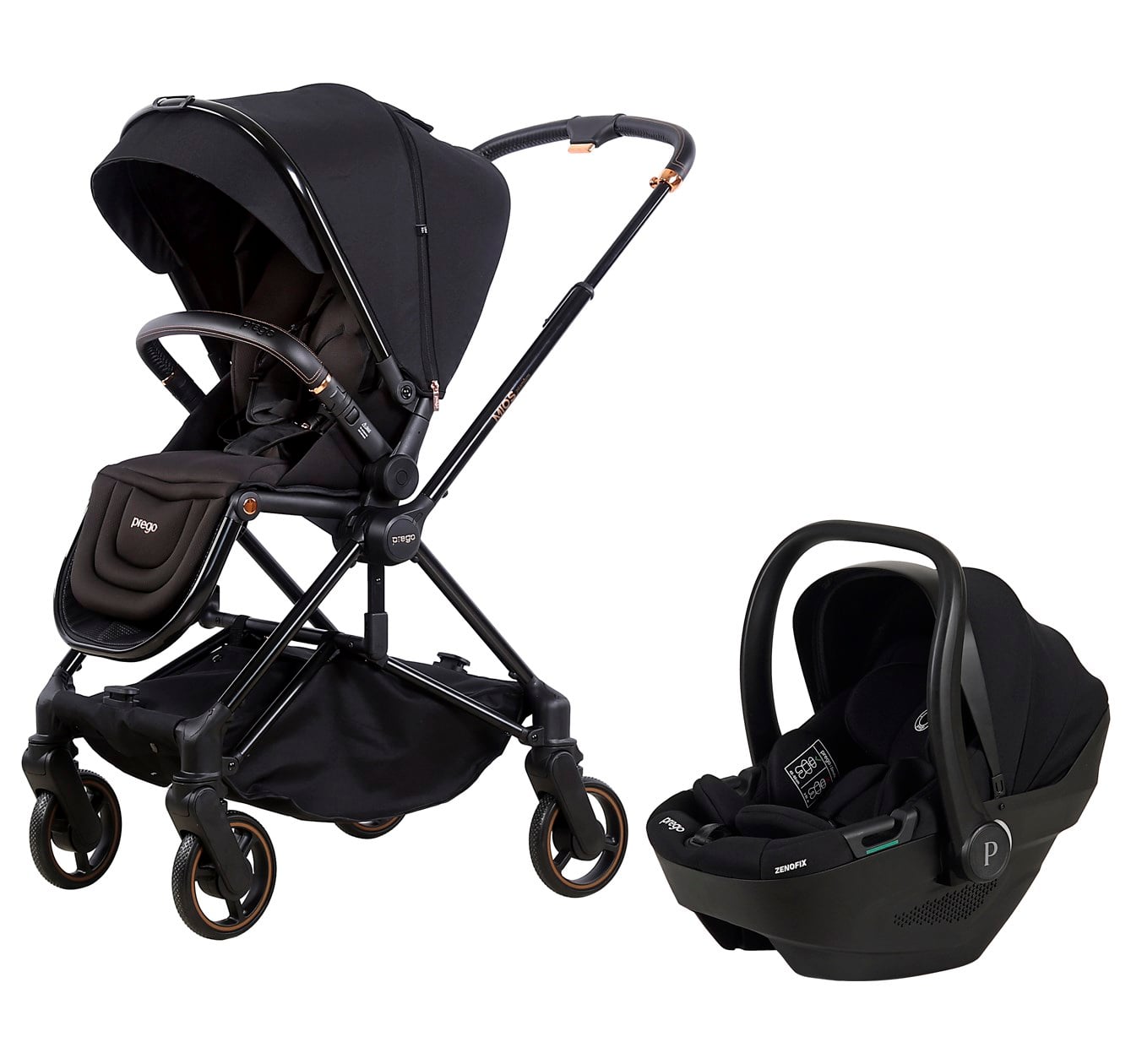 Prego Mios Premium İ-Size Travel Bebek Arabası Siyah 2415