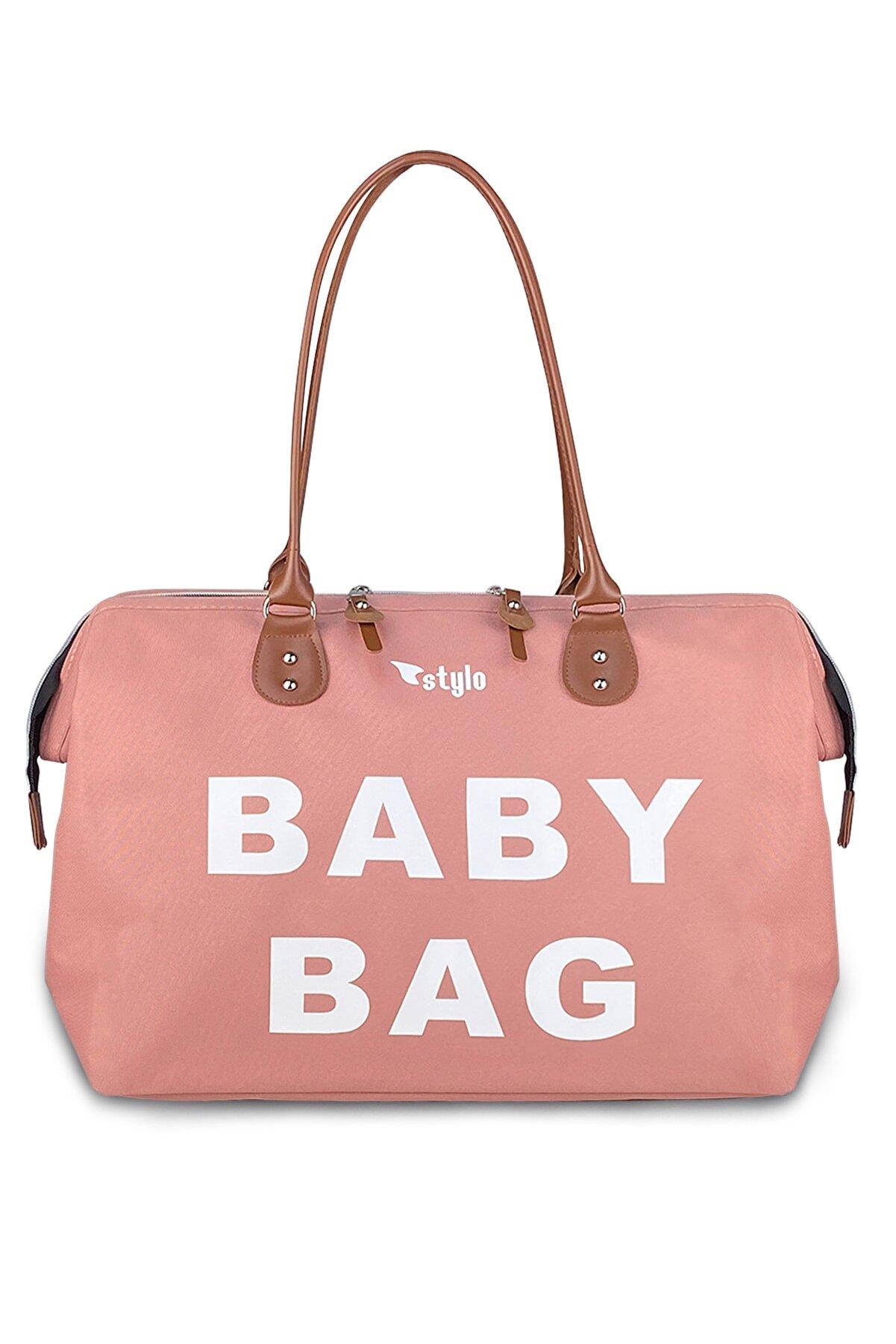 Stylo Baby Bag Tekli Anne Bebek Bakım Kadın Çantası (PUDRA)
