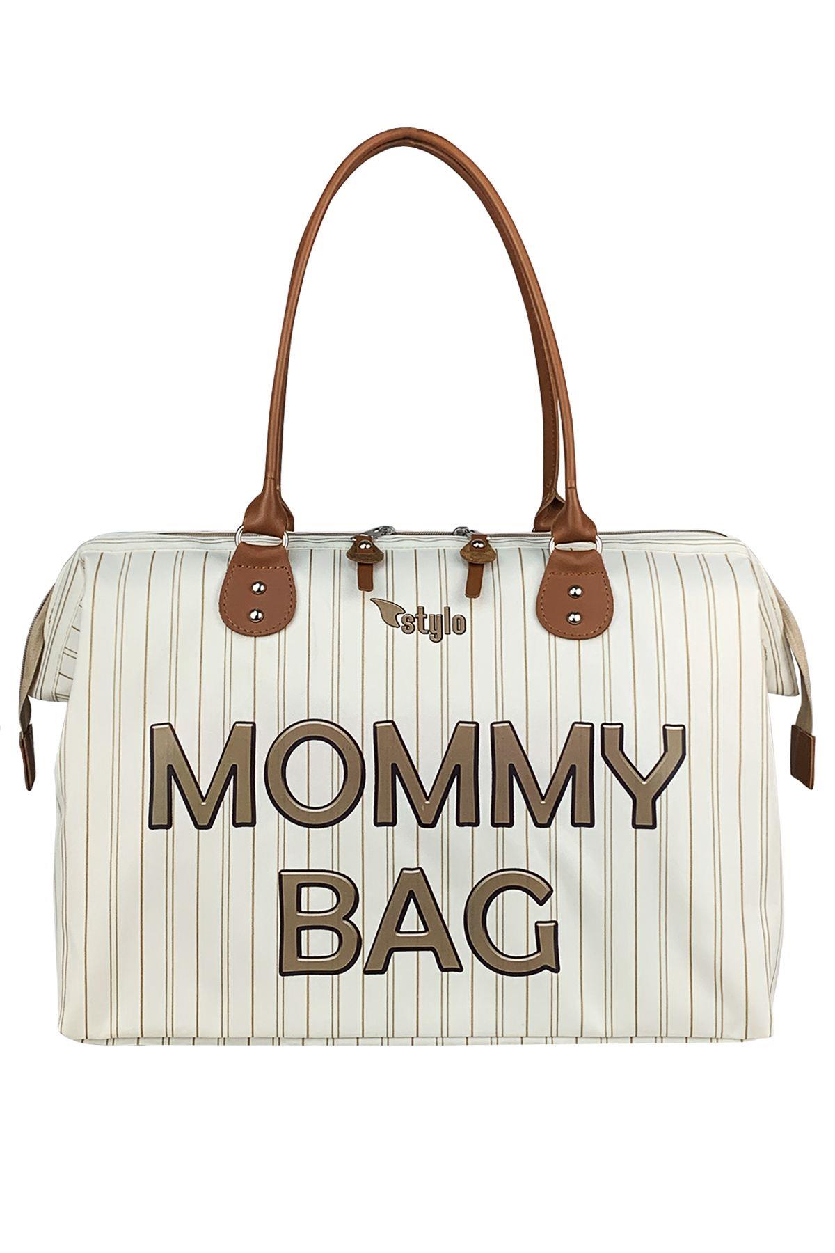 Stylo Mommy Bag USA Anne Bebek Bakım Ve Kadın Çantası ( Cizgili )