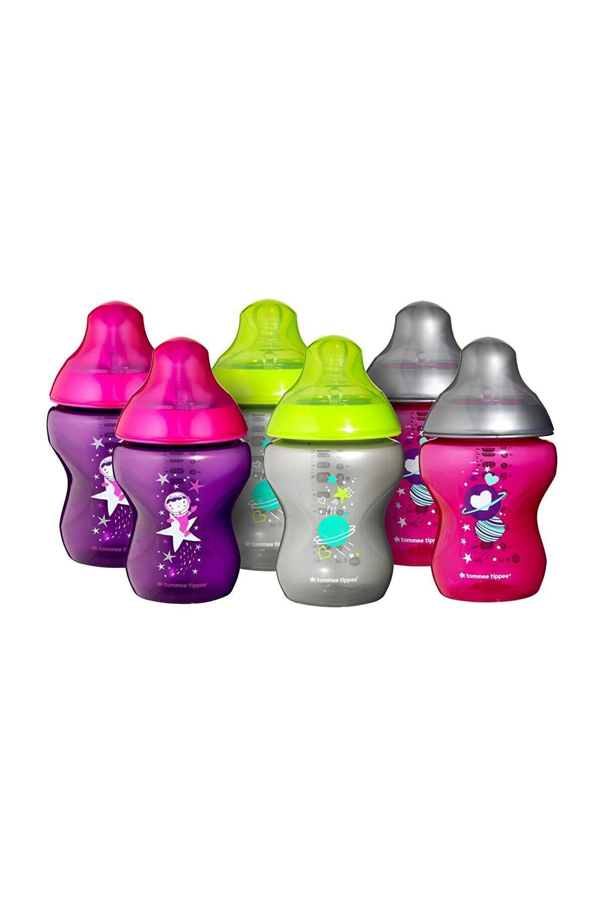 Tommee Tippee Closer to Nature Anne Memesine Benzer Kız Biberon Yavaş Akış - 0+ ay - 6 adet x 260ml