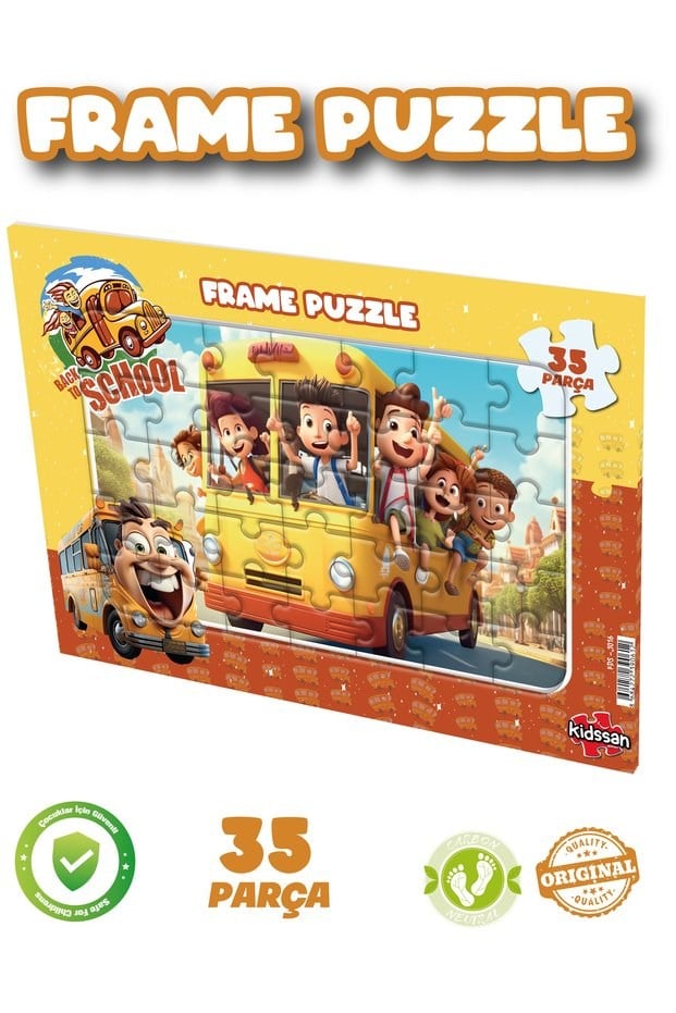 Toysan Taslamalı Frame Puzzle  35 Parça Kds-3210 Karma Desen