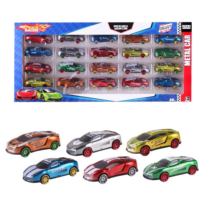 Toysan Toysan 20'li Speed Racer Metal Araba Toy-35
