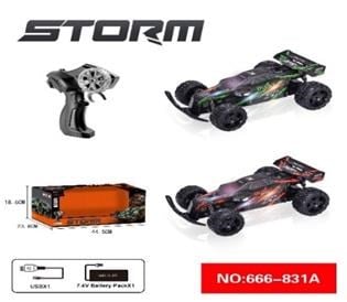 Toysan Uzaktan Kumandalı 15km Hız Yapan Işıklı Pvc Gövdeli Araba 666-831