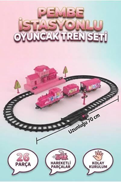 Uj Toys İstasyonlu Tren Pembe