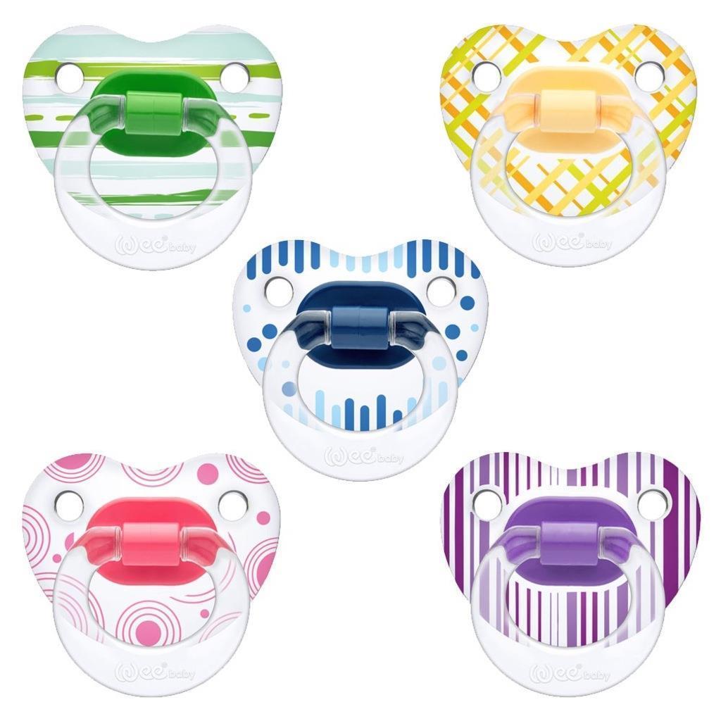 Wee Baby Şeffaf Desenli Damaklı Emzik 6-18 Ay Karma Renk Kod837