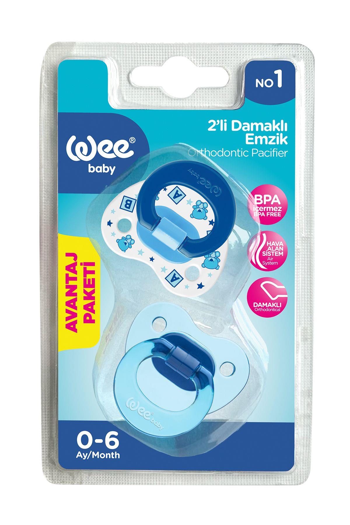 Wee Baby2’li Damaklı Emzik No:1 Mavi
