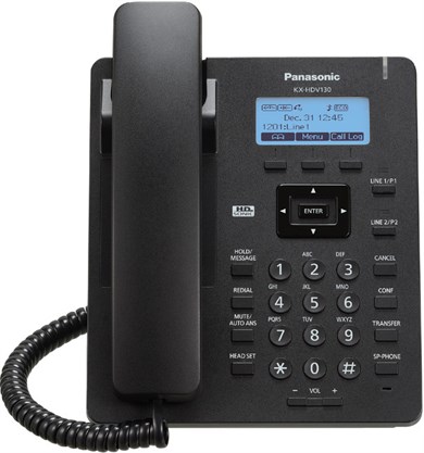 Panasonic HDV130 Siyah IP SIP Masaüstü Telefon