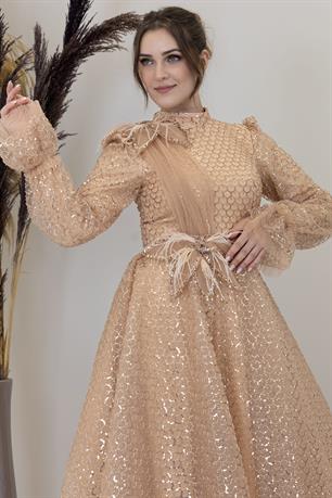 Adel Tesettür Abiye Gold