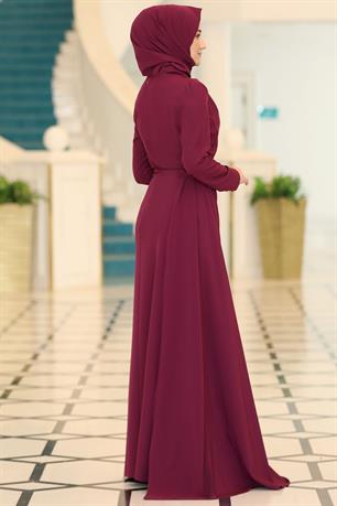 Adel Tesettür Abiye Mürdüm