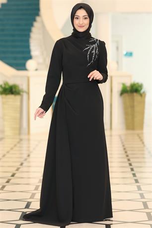 Adel Tesettür Abiye Siyah
