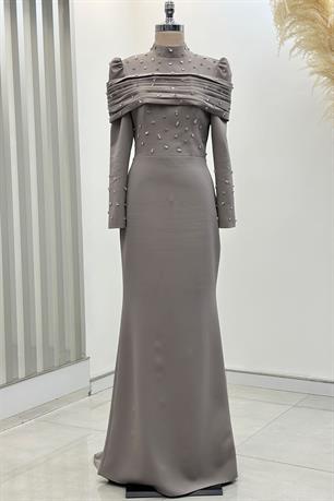 Aden Tesettür Abiye Vizon