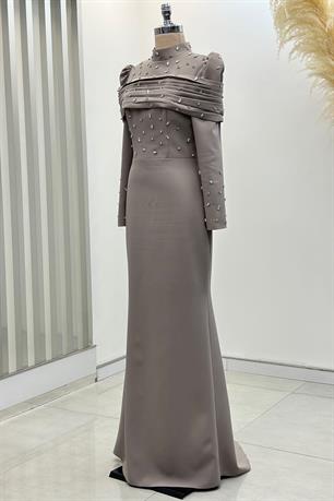 Aden Tesettür Abiye Vizon