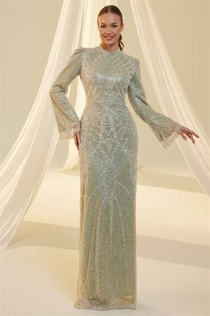 Afra Tesettür Abiye Mint