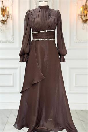 Alize Tesettür Abiye Kahve