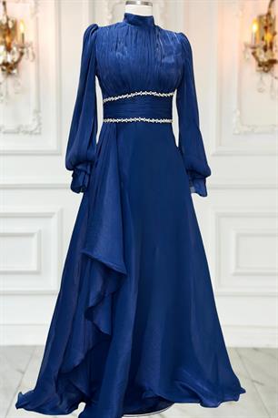 Alize Tesettür Abiye Lacivert