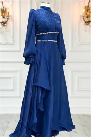 Alize Tesettür Abiye Lacivert