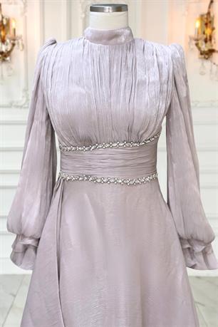 Alize Tesettür Abiye Pudra