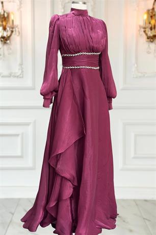 Alize Tesettür Abiye Vişne