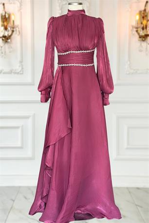 Alize Tesettür Abiye Vişne