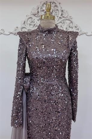 Alya Tesettür Abiye Gül Kurusu