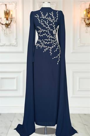 Alya Tesettür Abiye Lacivert