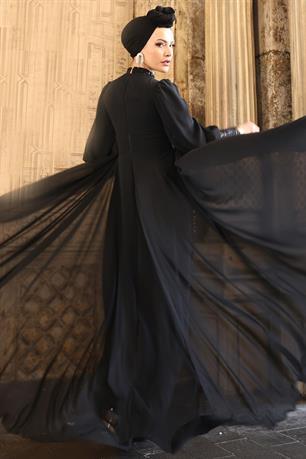 Alya Tesettür Abiye Siyah