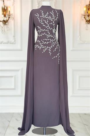 Alya Tesettür Abiye Vizon