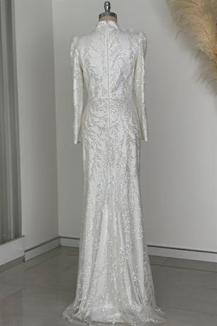 Amara Tesettür Abiye Beyaz