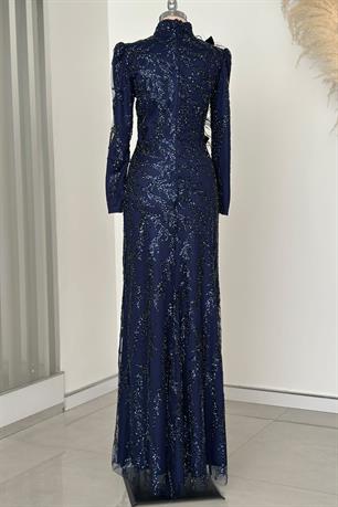 Amara Tesettür Abiye Lacivert