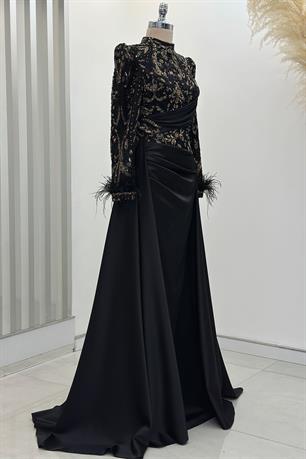 Anabel Tesettür Abiye Gold