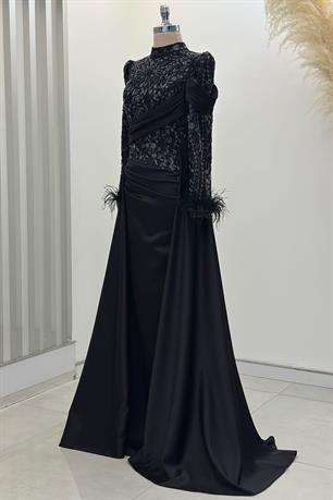 Anabel Tesettür Abiye Siyah