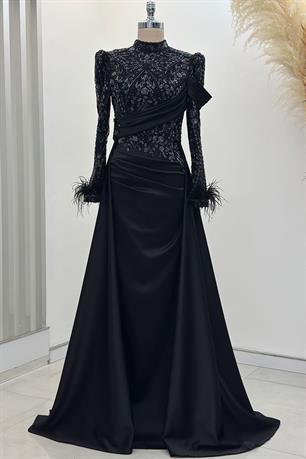 Anabel Tesettür Abiye Siyah