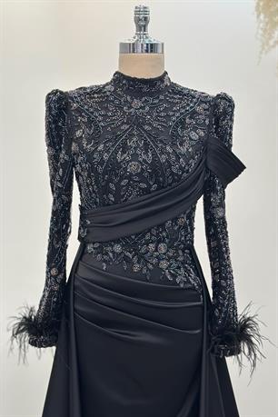 Anabel Tesettür Abiye Siyah