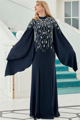 Angel Tesettür Abiye Lacivert