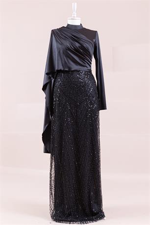 Angel Tesettür Abiye Siyah