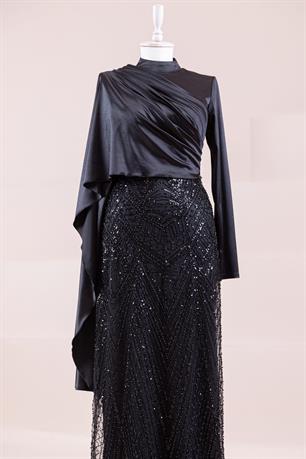 Angel Tesettür Abiye Siyah