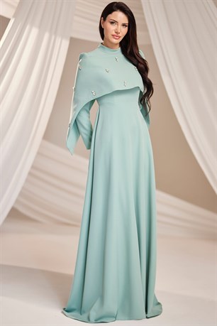 Aria Tesettür Abiye Mint